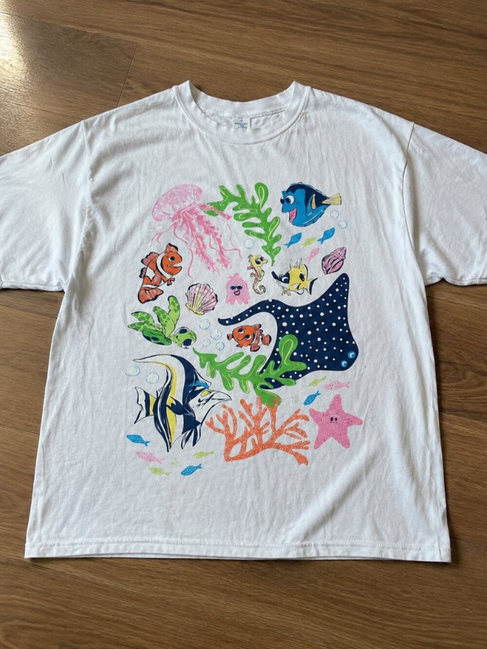 Vintage Ocean Life Fish Shirt, Cute Cartoon Sea Animals T-Shirt